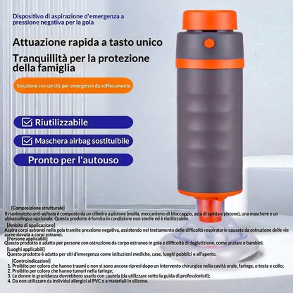 AirSafe - Dispositivo Anti-Soffocamento | Aspiratore di Emergenza